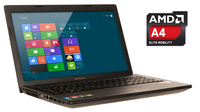 Lenovo IdeaPad G505 Laptop,  AMD QC A4-5000 1.5GHz,  4GB RAM,  1TB HDD,  15.6" TFT,  DVDRW,  Windows 8 64bit