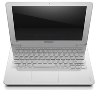 Lenovo IdeaPad S206 Laptop,  AMD E300 DC 1.3GHz,  4GB RAM,  320GB HDD,  11.6" TFT,  NOOPT,  Intel HD,  Webcam,  Windows 8 64bit - White