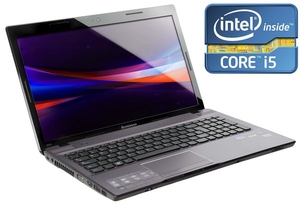 Lenovo IdeaPad Z570 Laptop,  Intel Core i5-2450M 2.5GHz,  8GB RAM,  750GB HDD,  15.6" HD LED,  DVDRW,  Intel HD,  Webcam,  Bluetooth,  Gun Metal,  Windows 7 Home Premium 64