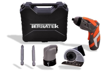 Terratek 3.6V li-ion
screwdriver Right angle head
Multi Purpose