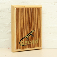 Gecko Percussion PAD-2 Zebra Wood Cajon Drum with Bag