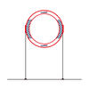 Gemfan AC-TZ02 78x78cm Single Round FPV Cube Race Gate w/ Holder for RC Drone Outdoor Indoor Racing Flying