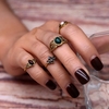 Gemstone 4 piece joint ring
