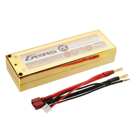 Gens Ace 7.4V 6000mAh 70C 2S Lipo Battery 4mm Banana Plug for Axial AX10 Scorpion 1/8 RC Car