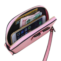 Genuine Leather Bowknot Zipper Clutches Bags Long Wallet Card Holder 5.5