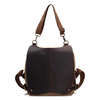 Genuine Leather Canvas Functional Backpack Shoulder Bag For Men And Women