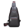 Genuine Leather Plain Business Chest Bag Crossbody Bag