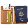 Genuine Leather Portable Passport Cover Travel Document Wallet Card Holder