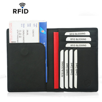 Genuine Leather RFID Antimagnetic Passport Holder