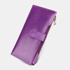 Genuine Leather RFID Blocking Anti-Theft Long Wallet Card Holder Clutches Bag