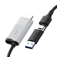 Hagibis UHC10 4K USB 3.0 Video Capture Card HD to USB-A/Type-C Capture Cable with PD100W Power and 1080P Capture Game Li