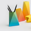 ZHIYINNI Candy 2Pcs/Pack Pen Holder Pencil Pot Office Desk Organizer Paper Flower Vase Home DIY Decor From Xiaomi Youpin
