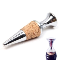 Zinc Alloy Wine Bottle Stopper WoodWine Champange Seal Ring Plug