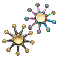 Zinc Aolly Night Leaves Rotating Fidget Hand Spinner ADHD Autism Reduce Stress Focus Attention Toys