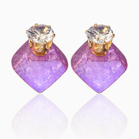 Zircon Crystal Ear Stud Diamond Smooth Earrings
