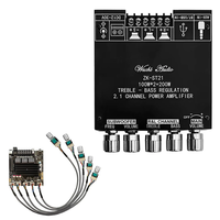 ZK-ST21 bluetooth Digital Amplifier Board 2.1 Channel 100W+100W+200W Subwoofer Chip TPA3221 DC12-30V 10A