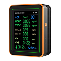 ZN-MT22 12-in-1 Air Quality Monitor AQI CO2 CO Formaldehyde TVOC PM2.5 PM10 Temperature Humidity TFT Screen 1200mAh Batt