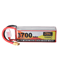 ZOP Power 14.8V 3700mAh 100C 4S Lipo Battery XT60 Plug for for FPV RC Drone