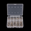 1 Box 100Pcs 3 - 12 10 Sizes Steel Jig Hooks with Hole Fishing Tackle