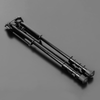17"-28" 11 Levels Adjustable Spring Return Telescopic Portable Sniper Hunting Rifle Bipod Sling Swivel Mount