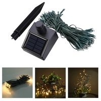 17M 100 LED Solar Outdoor Garden Lamp White Fairy String Light for Party Wedding Christmas Home Room Decor Gift