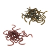 17pcs 10cm Soft Simulation Worms Artificial Fishing Lures LifelikeTackle Baits Fishy Smell with Box Red/Green