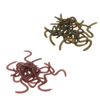 17pcs 10cm Soft Simulation Worms Artificial Fishing Lures LifelikeTackle Baits Fishy Smell with Box Red/Green