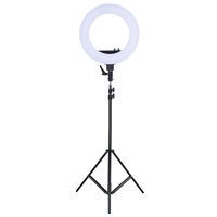 18 Inch LED Video Ring Light Fill-in Lamp Studio Photography Lighting 55W Adjustable Brightness 3200-5500K Color Temperature with Smartphone Holder Cold Shoe Base Carrying Bag + 2m/6.6ft Light Stand