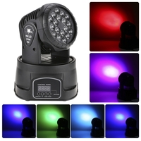 18 x 3W LED RGB Mini Moving Head Light Wash Effect Stage Lamp