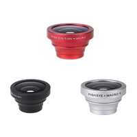 180 Degree Fisheye Macro Lens Magnetic Mount for iPhone 5S 5 Galaxy S4 S3 Note 3 HTC 2 in 1 Black