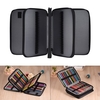 180 Slots Color Pencil Case Extra-Large Capacity Bag PU Leather Zippered Portable with Handle Strap
