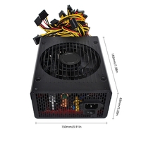 1800W Switching Power Supply 90% High Efficiency for Ethereum S9 S7 L3 Rig Mining 180-260V Wire without Net