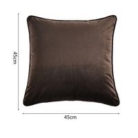 18"*18" Simple Style Solid Color Throw Pillow Case Soft Cushion Cover Sofa Chair Bed Decorative Square Pillow Cover 45*45cm Pillow Sham with Hidden Zipper Closure--Black