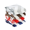 18"*18" Zig-Zag Pattern Decorative Sofa Chair Square Throw Pillow Case Well-made Soft Cushion Cover Zig Zag Stripes Pattern Pillow Cover 45*45cm Pillow Sham with Hidden Zipper Closure--Brown & White
