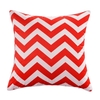 18"*18" Zig-Zag Pattern Decorative Sofa Chair Square Throw Pillow Case Well-made Soft Cushion Cover Zig Zag Stripes Pattern Pillow Cover 45*45cm Pillow Sham with Hidden Zipper Closure--Brown & White