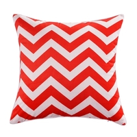 18"*18" Zig-Zag Pattern Decorative Sofa Chair Square Throw Pillow Case Well-made Soft Cushion Cover Zig Zag Stripes Pattern Pillow Cover 45*45cm Pillow Sham with Hidden Zipper Closure--Brown & White