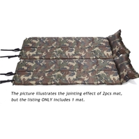 185 * 60 * 2.5cm Camouflage Automatic Inflatable Self-Inflating Dampproof Sleeping Pad Tent Air Mat Mattress with Pillow for Outdoor Camping