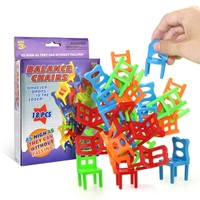 18Pcs Balancing Chairs Set Assorted Stacking Chairs Game Kids