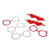 18Pcs Photo Props Mask Set for Wedding Party Friends Gathering Couple Photos Decoration