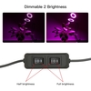 18W 36LEDs 540LM Dimmable Plant Grow Light Dual Head Flower Lamp with Clamp for Indoor Desk Greenery Bracketplant
