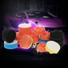 19PCS Brand New 3" 80mm Car Polishing Pads Waxing Foam Buffing Pad Sponge Kit Set for Car Polisher Buffer Waxer Sander Polishing Waxing Sealing Glaze Including 17 Polishing Pads + 1 Adhesive Backer Pad with Shank
