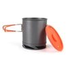 1L Heat Collecting Exchanger Pot Cup Camping Picnic Cooking Pot with Foldable Handle