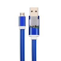 1m Micro USB Cable LED Glow Charging Line Micro USB Cord Plug and Play for Android Mobile Phone Tablet Green