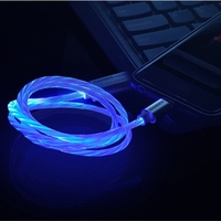 1m MOMEN LED Glow Micro USB Cable Charging Data Sync Line
