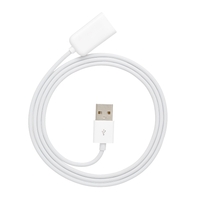 1m USB 2.0 Extension Cable Adapter Connector Male to Female Data Sync Cord Cable Wire For PC Laptop Computer White