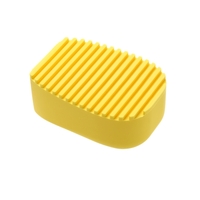 1pc 3 Colors Hand-held Brush Silica Gel Laundry Chores Mini Cleaning Brush Cleaning Tools Make Up Cleaning Brush Washboard Blue
