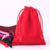 1pc 4.0 * 4.7" Portable Small High Quality Lint Pouches String Bag with Drawstring for Jewelry Wedding Party Christmas Gift Arts & Crafts Travel Random Color