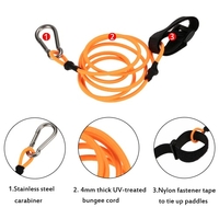 1pc 4mm Thick 103cm Long Elastic Kayak Canoe Safety Bungee Cord Fishing Rod Lanyard Paddle Leash