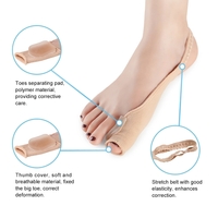 1pc Big Toe Separator Gel Sleeve Hallux Valgus Correction Bunion Foot Pain Relieve Feet Care Orthotics Silicone
