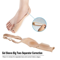1pc Big Toe Separator Gel Sleeve Hallux Valgus Correction Bunion Foot Pain Relieve Feet Care Orthotics Silicone
